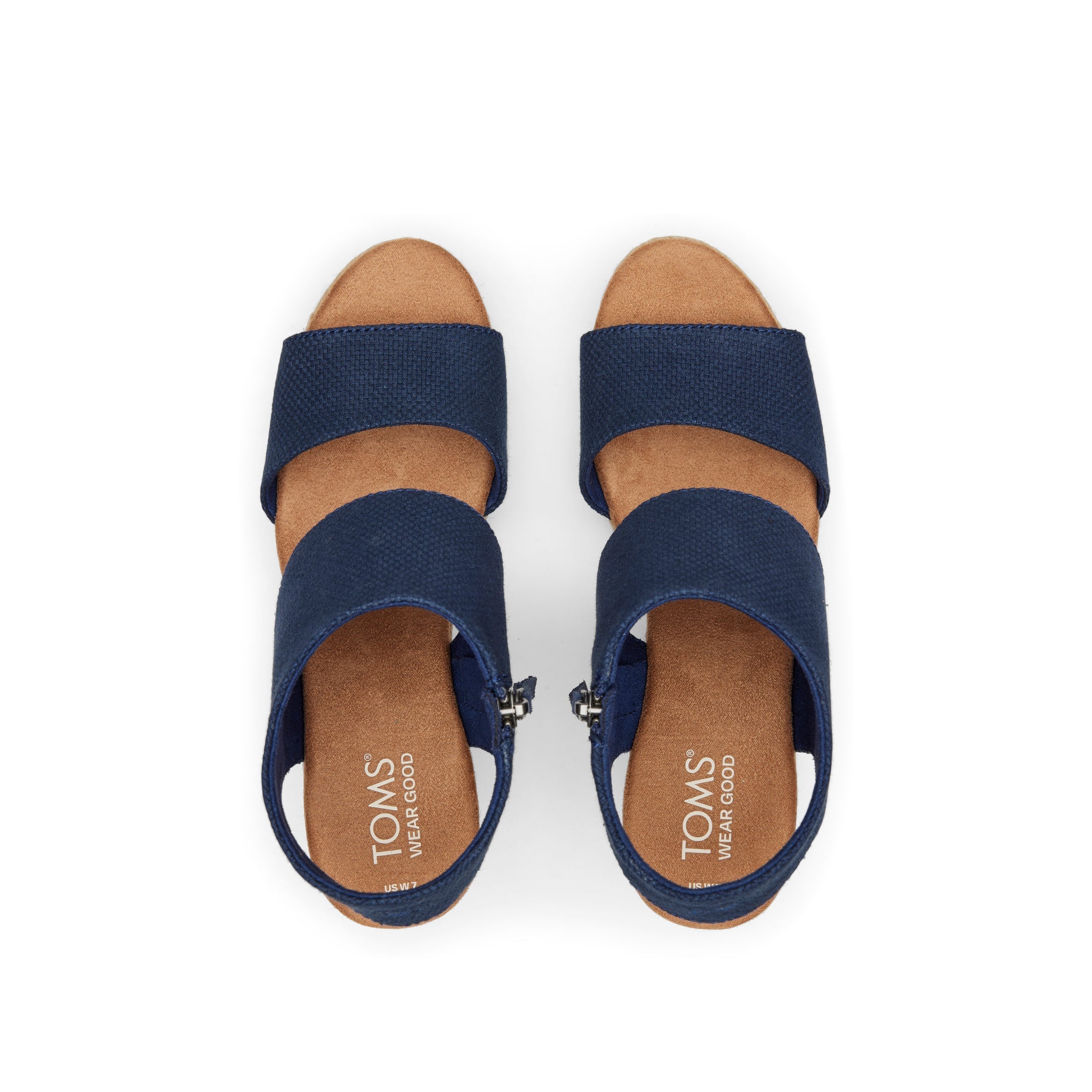 Majorca Rope Navy Platform Sandal Top View