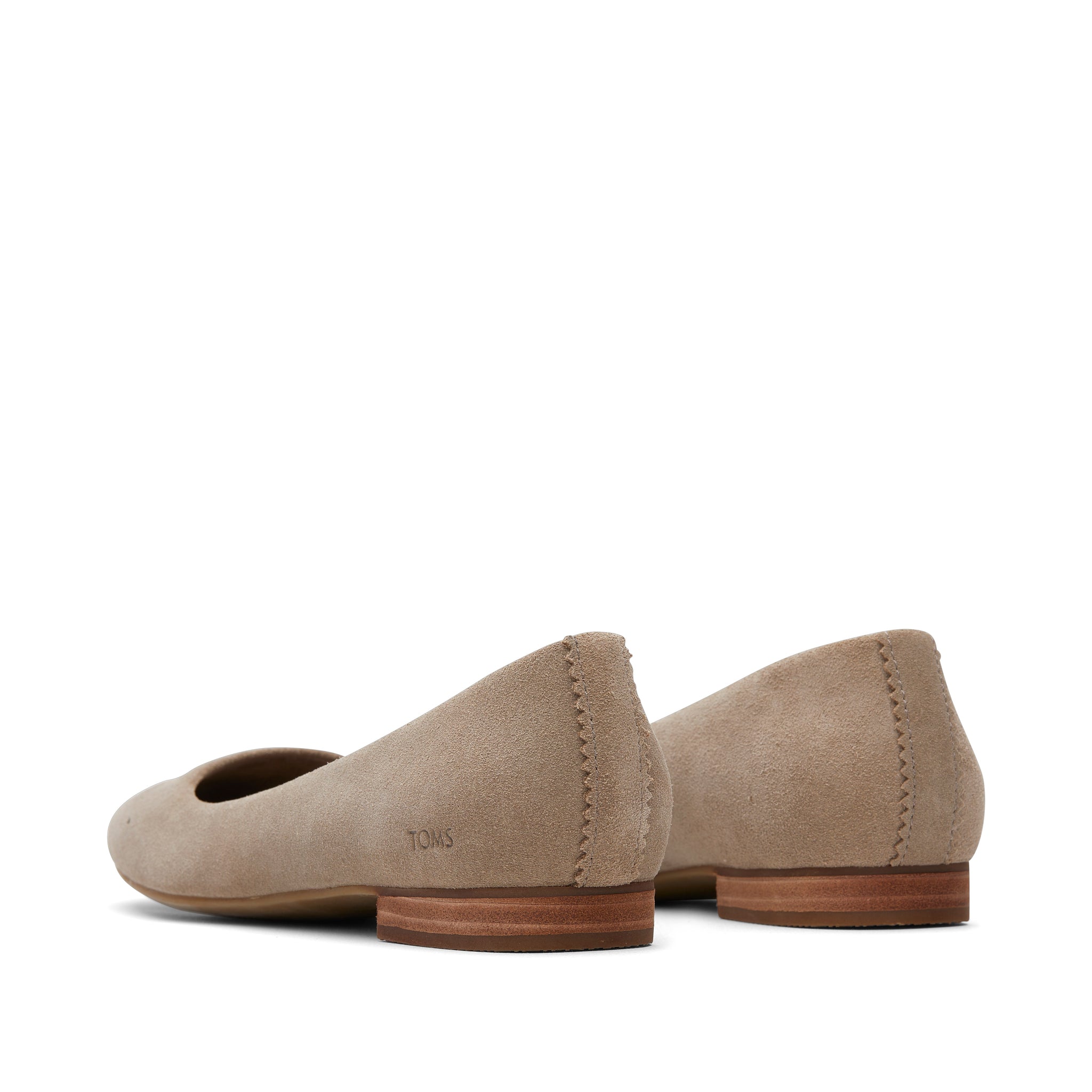 Briella Taupe Suede Flat Back View