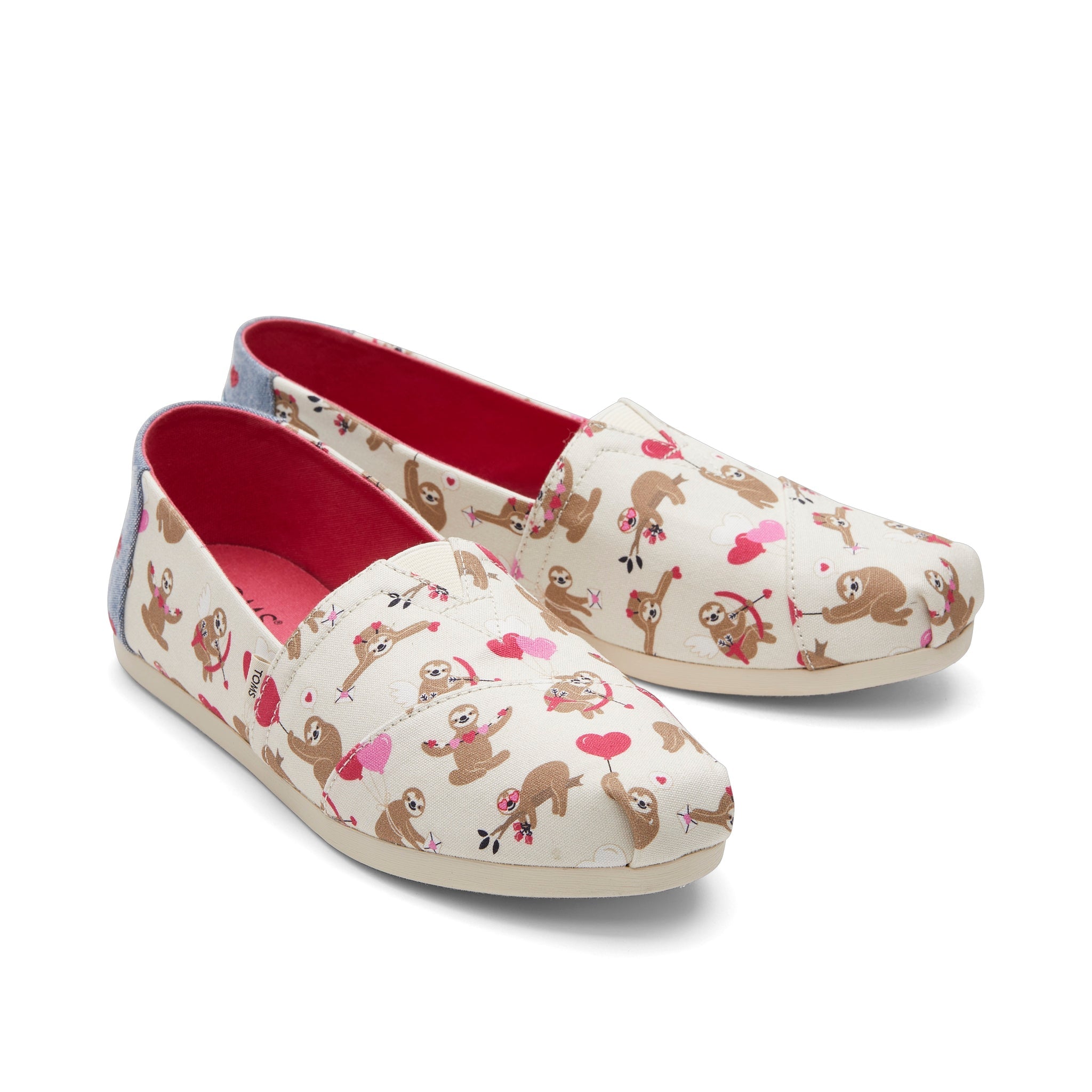 Alpargata Sloths and Hearts Front View