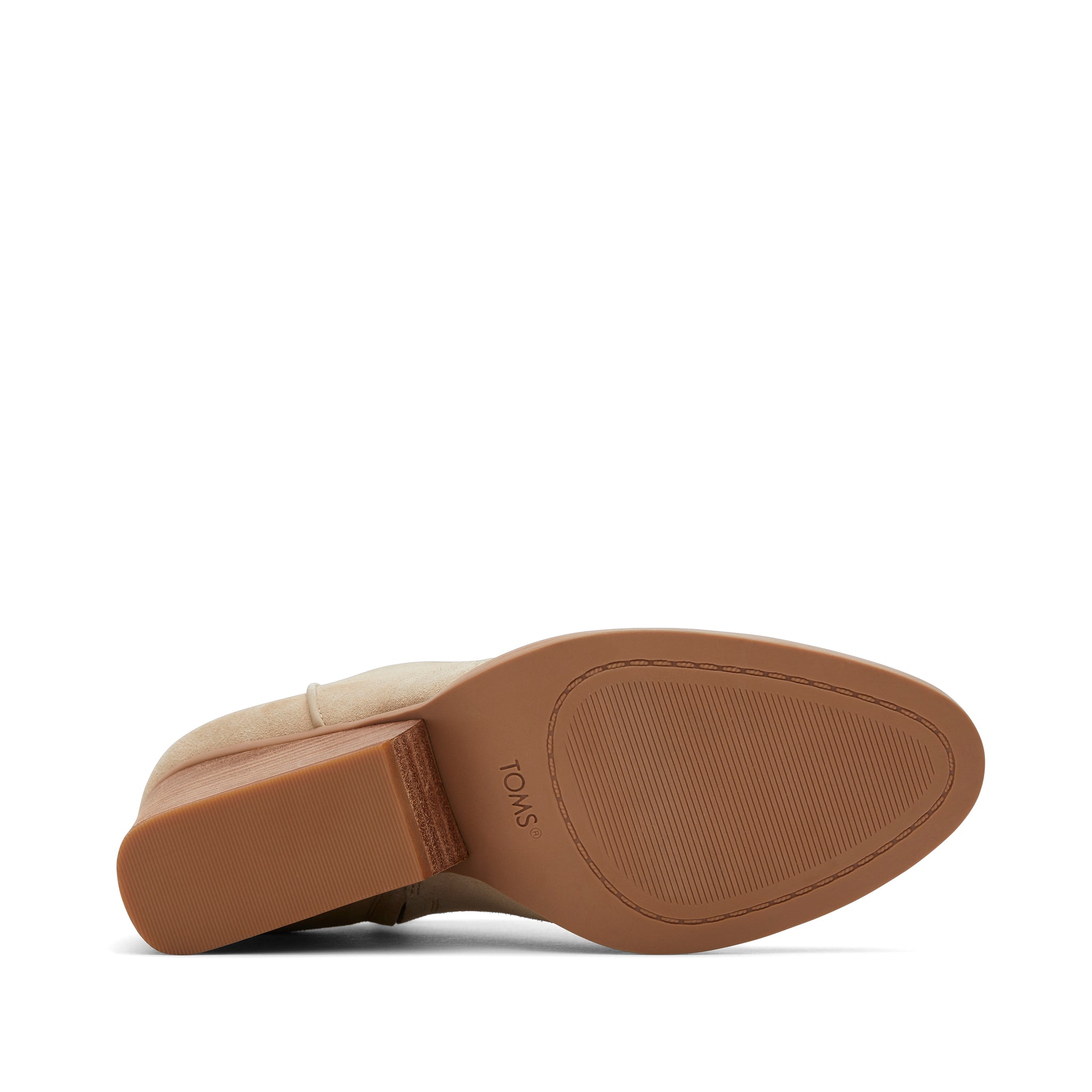 Hadley Natural Suede Heeled Boot Bottom Sole View