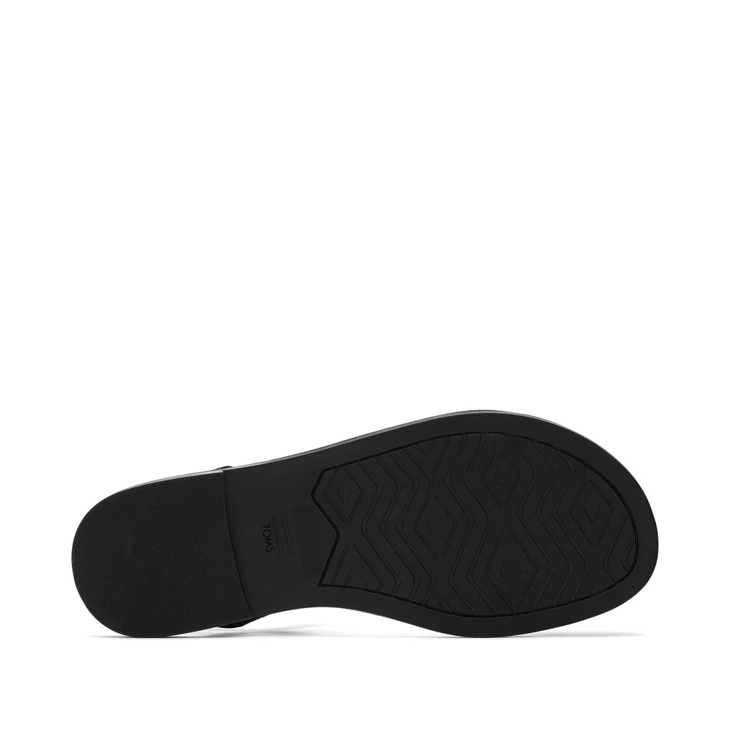 Kira Black Leather Strappy Sandal Bottom Sole View