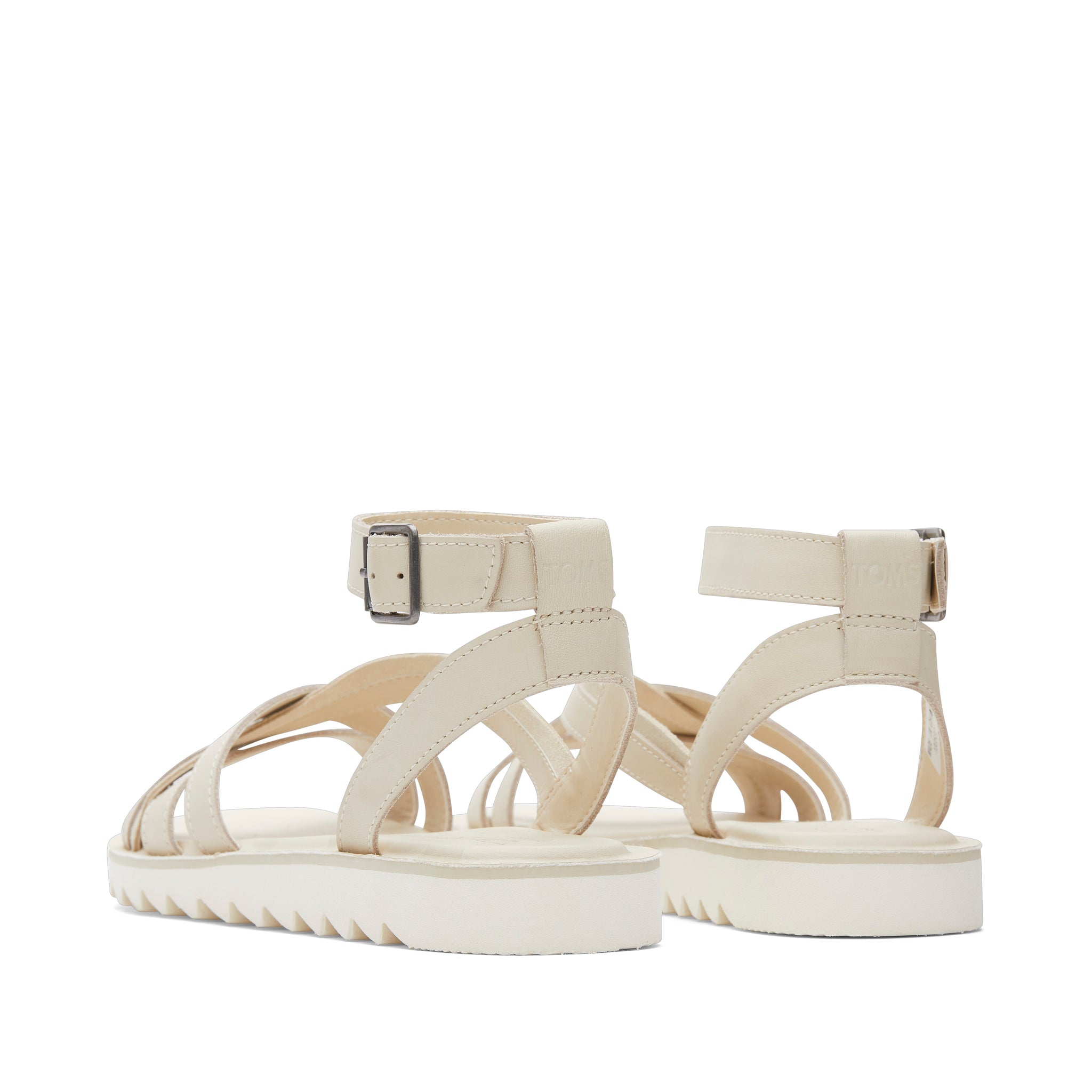 Rory Cream Leather Sandal Back View