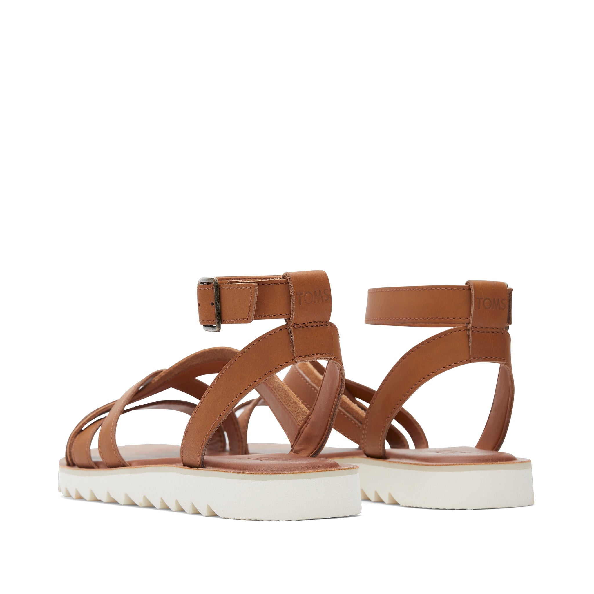 Rory Tan Leather Sandal Back View