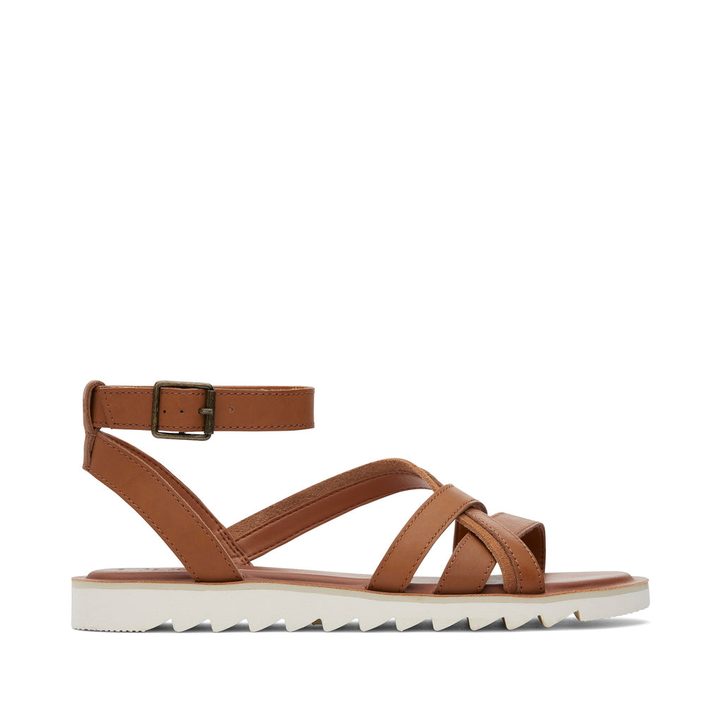 Rory Tan Leather Sandal Side View