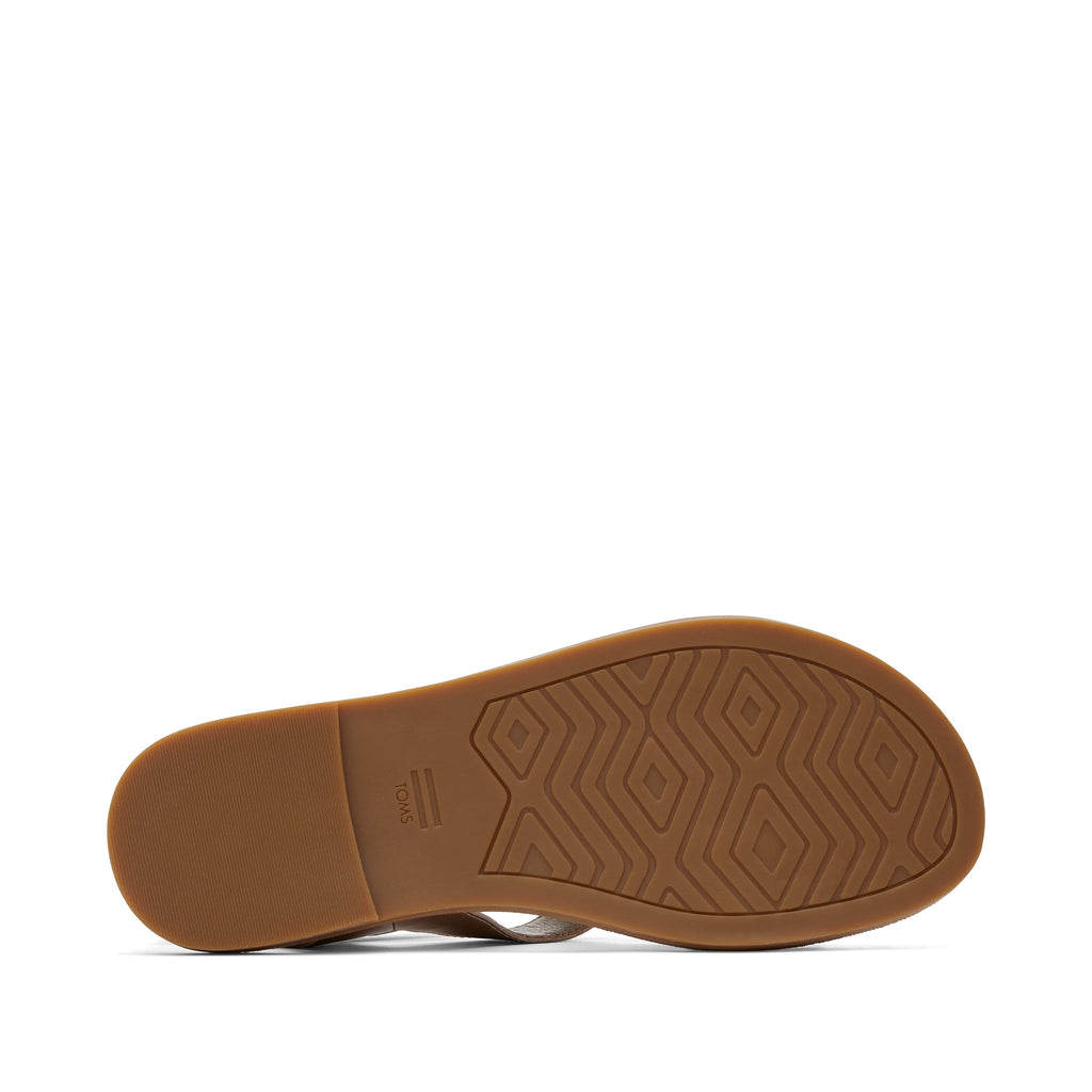 Sloane Gold Leather Strappy Sandal Bottom Sole View