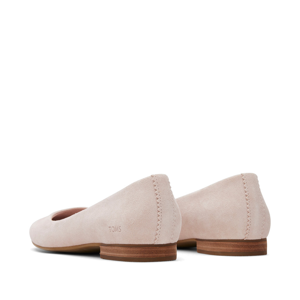 Briella Pink Suede Flat Back View