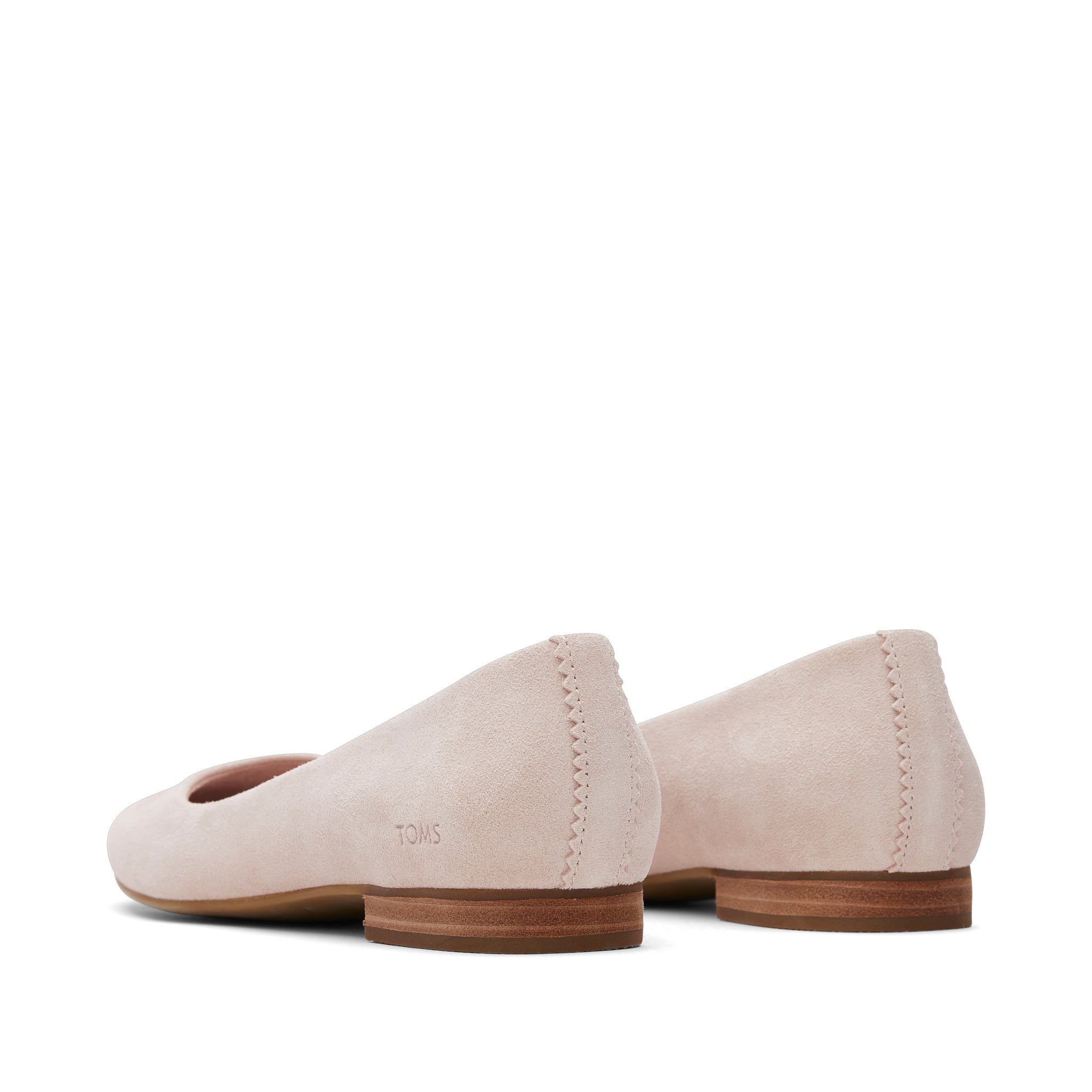 Briella Pink Suede Flat Back View