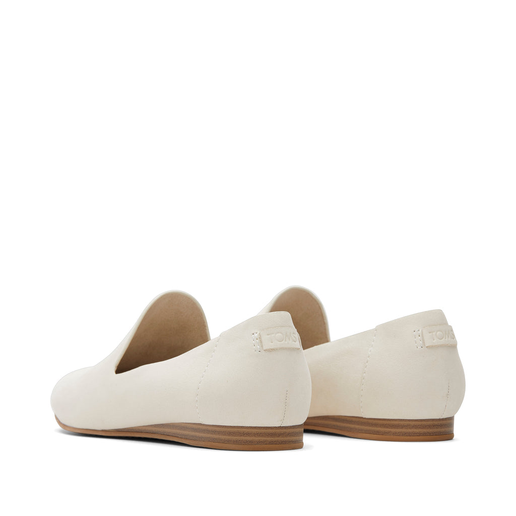Darcy Cream Leather Flat Back View