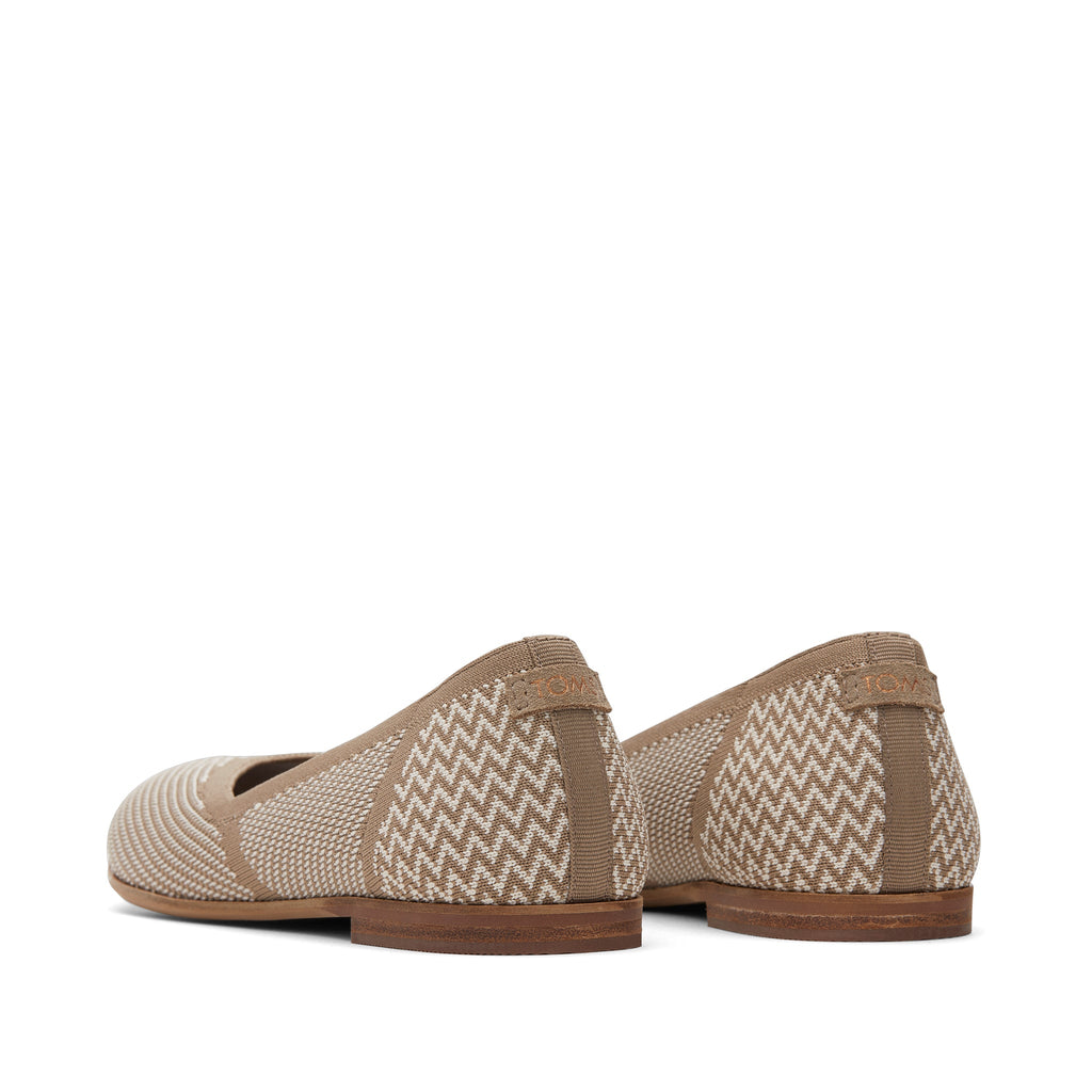 Jutti Neat Taupe Knit Flat Back View