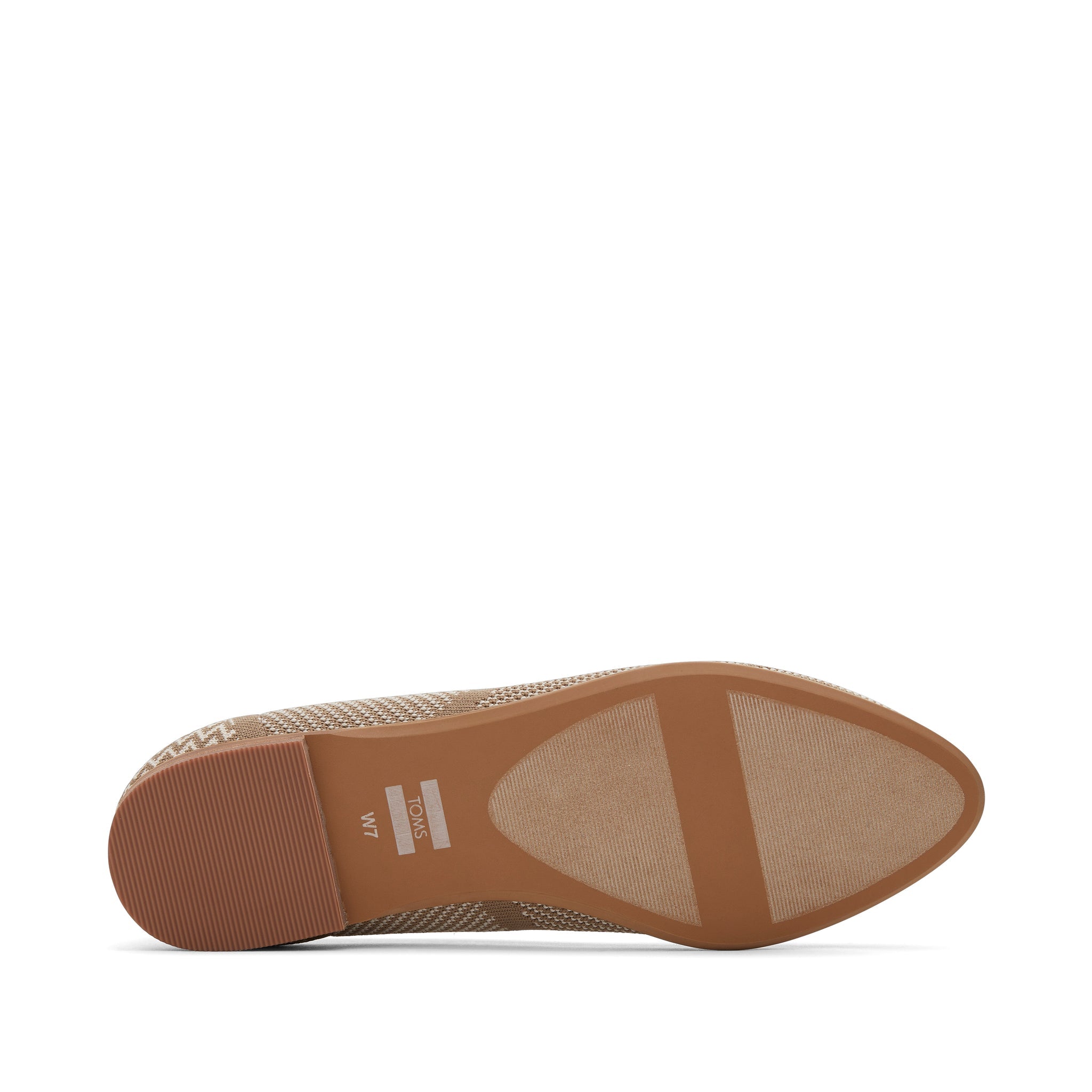 Jutti Neat Taupe Knit Flat Bottom Sole View