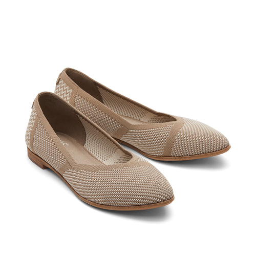 Jutti Neat Taupe Knit Flat Front View