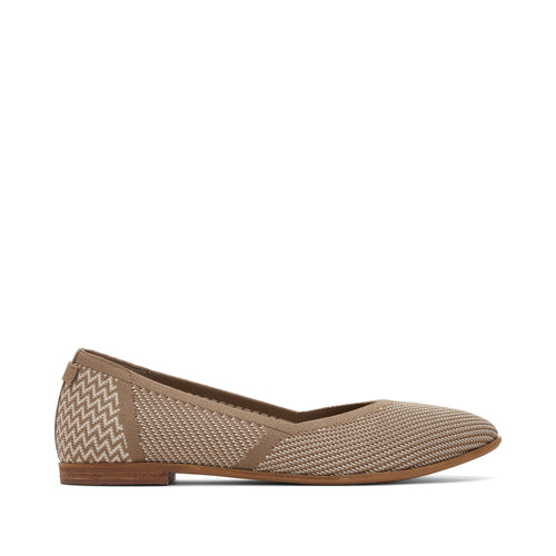 Jutti Neat Taupe Knit Flat Side View