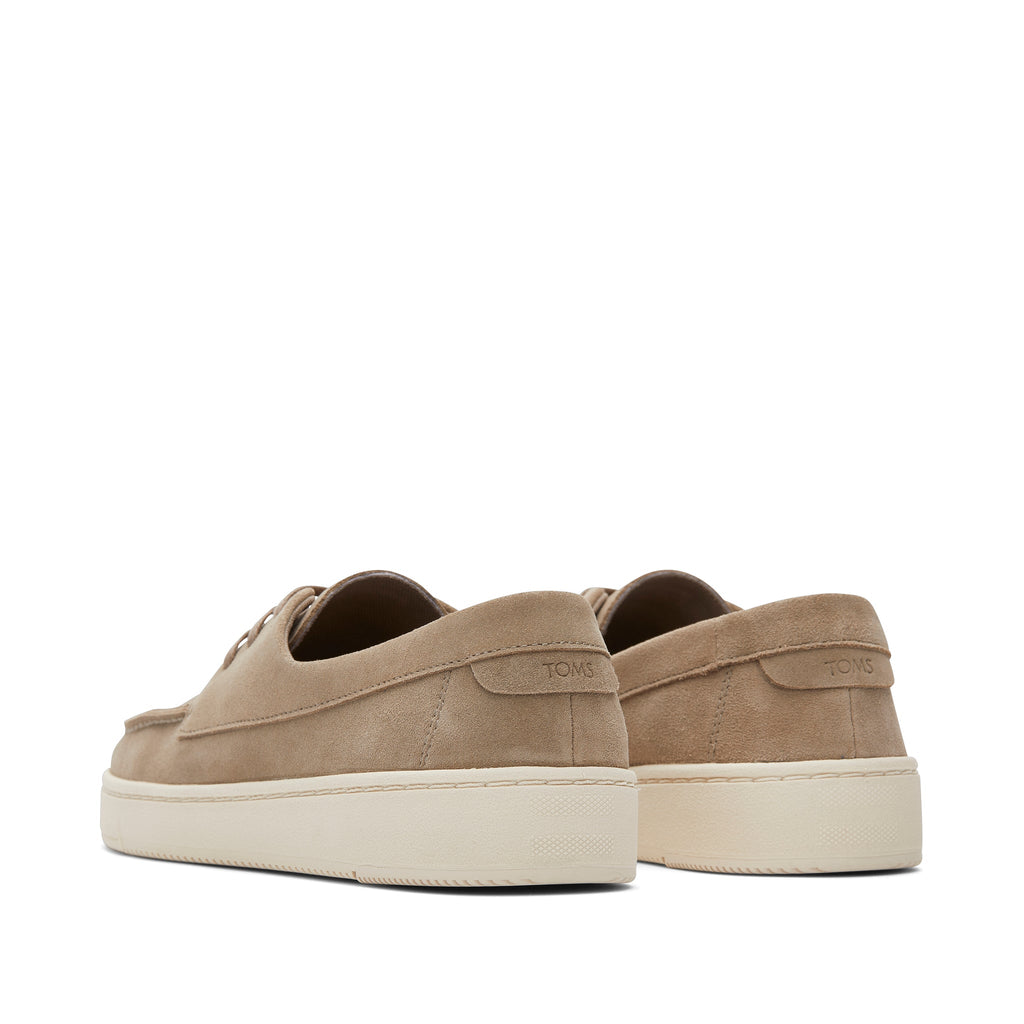 TRVL LITE London Taupe Suede Loafer Back View