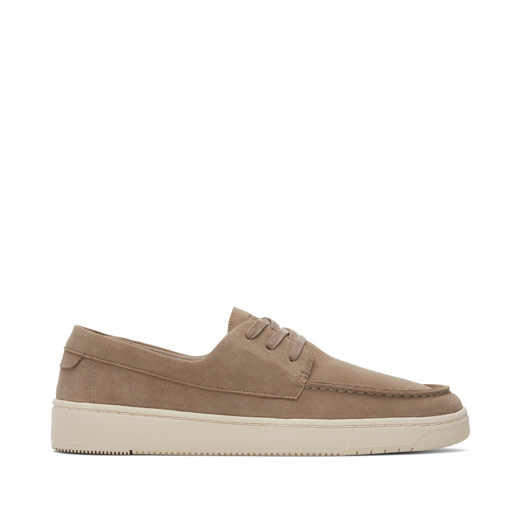 TRVL LITE London Taupe Suede Loafer Side View