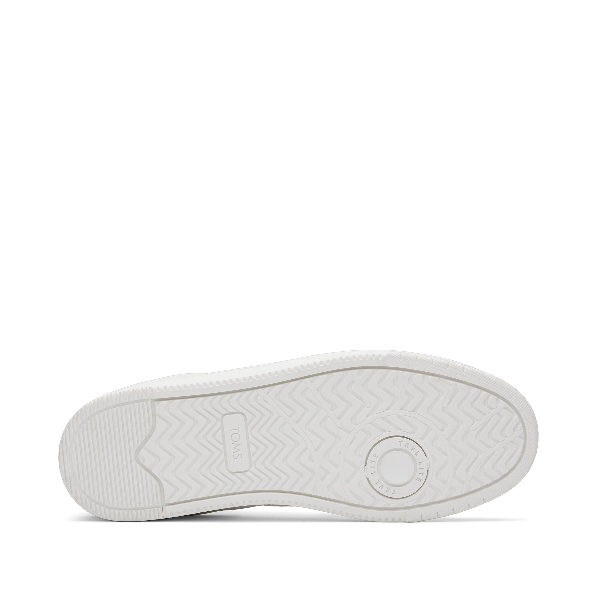 TRVL LITE White and Blue Leather Lace-Up Sneaker Bottom Sole View