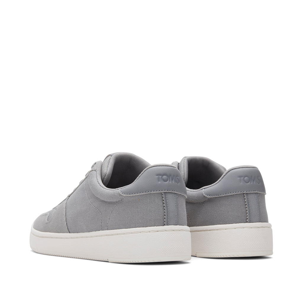 TRVL LITE Court Grey Heritage Canvas Sneaker Back View