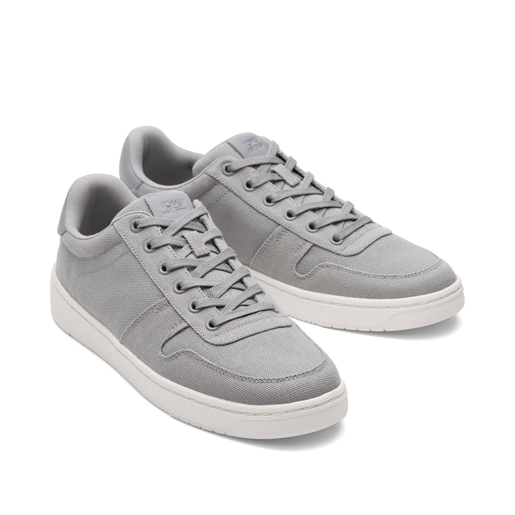 TRVL LITE Court Grey Heritage Canvas Sneaker Front View