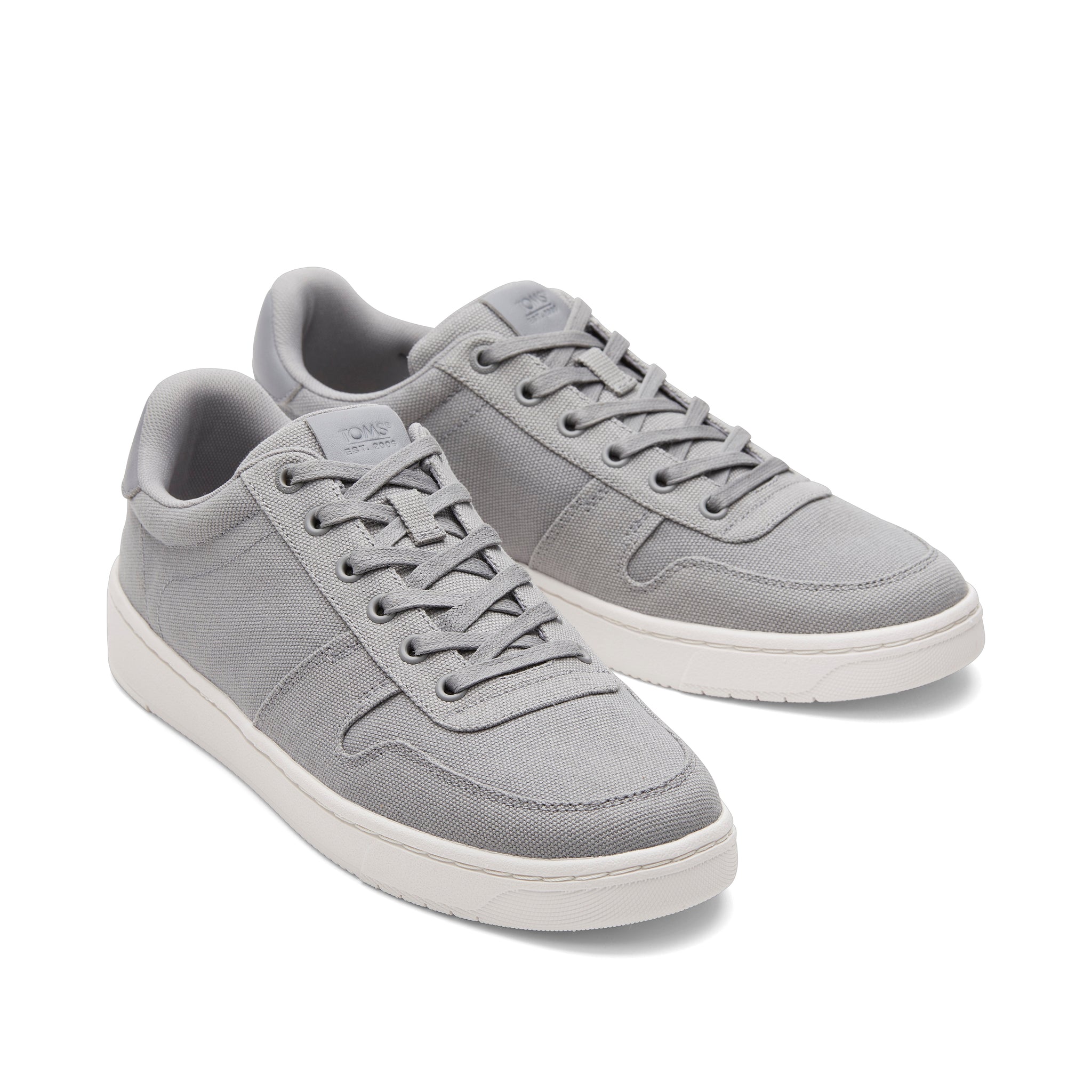 TRVL LITE Court Grey Heritage Canvas Sneaker Front View