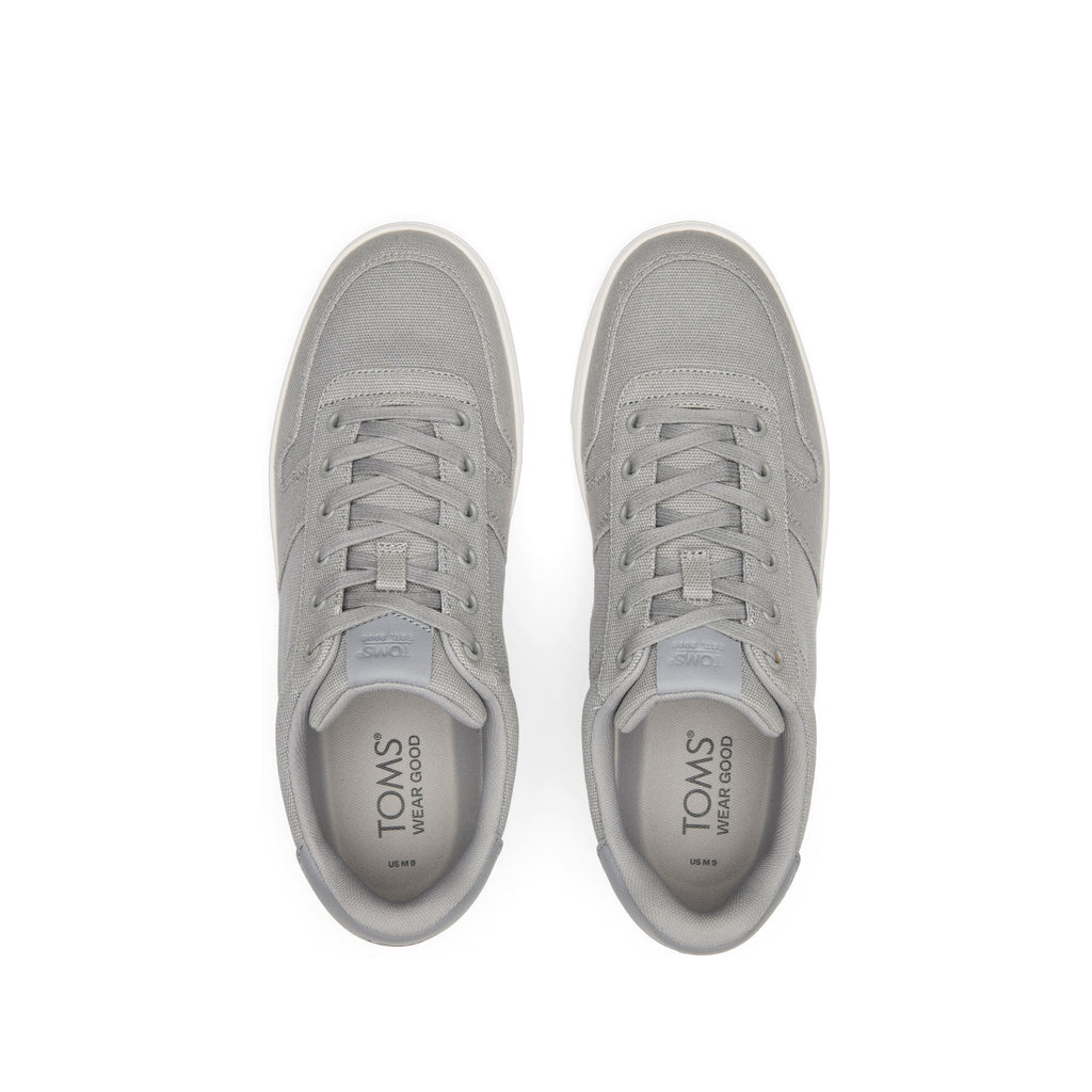 TRVL LITE Court Grey Heritage Canvas Sneaker Top View