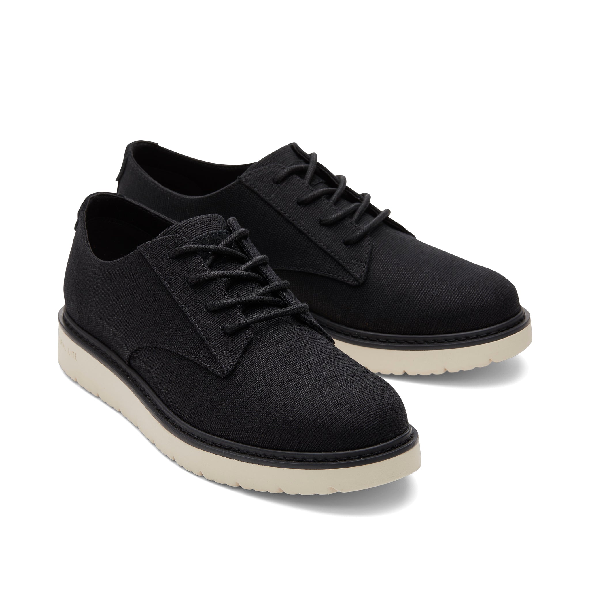 Navi TRVL LITE Black Heritage Canvas Dress Shoe Front View