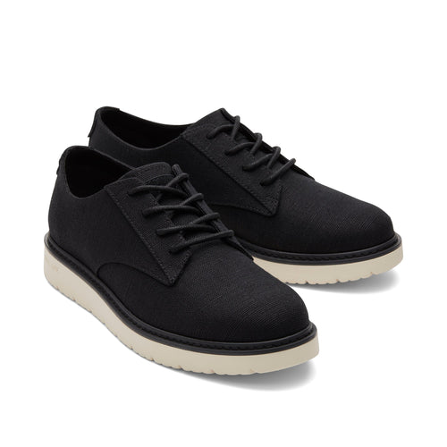 Navi TRVL LITE Black Heritage Canvas Dress Shoe Front View