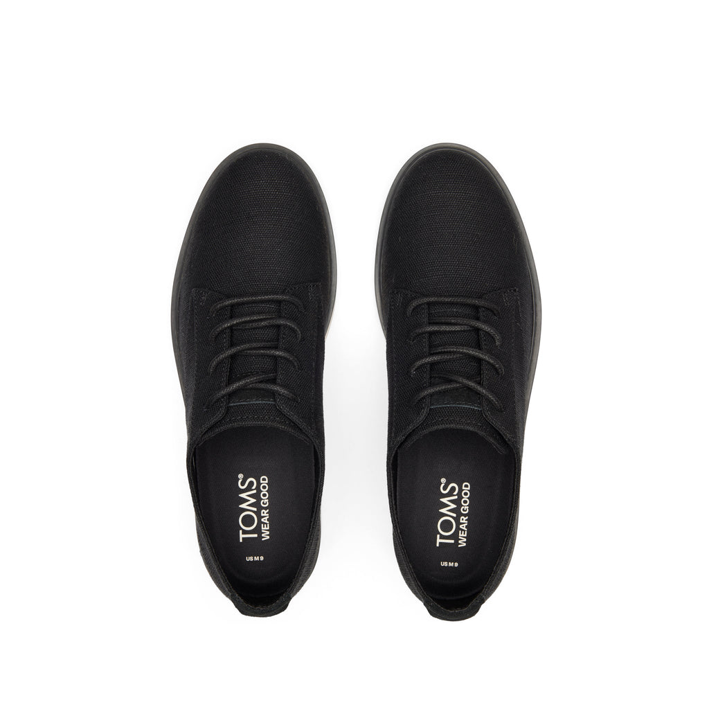 Navi TRVL LITE Black Heritage Canvas Dress Shoe Top View