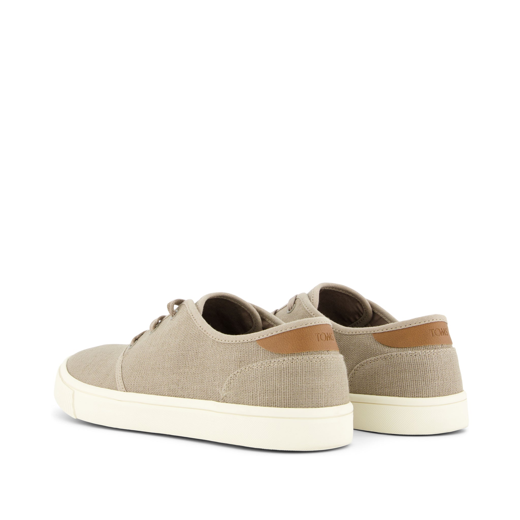 Carlo Taupe Heritage Canvas Lace-Up Sneaker Back View
