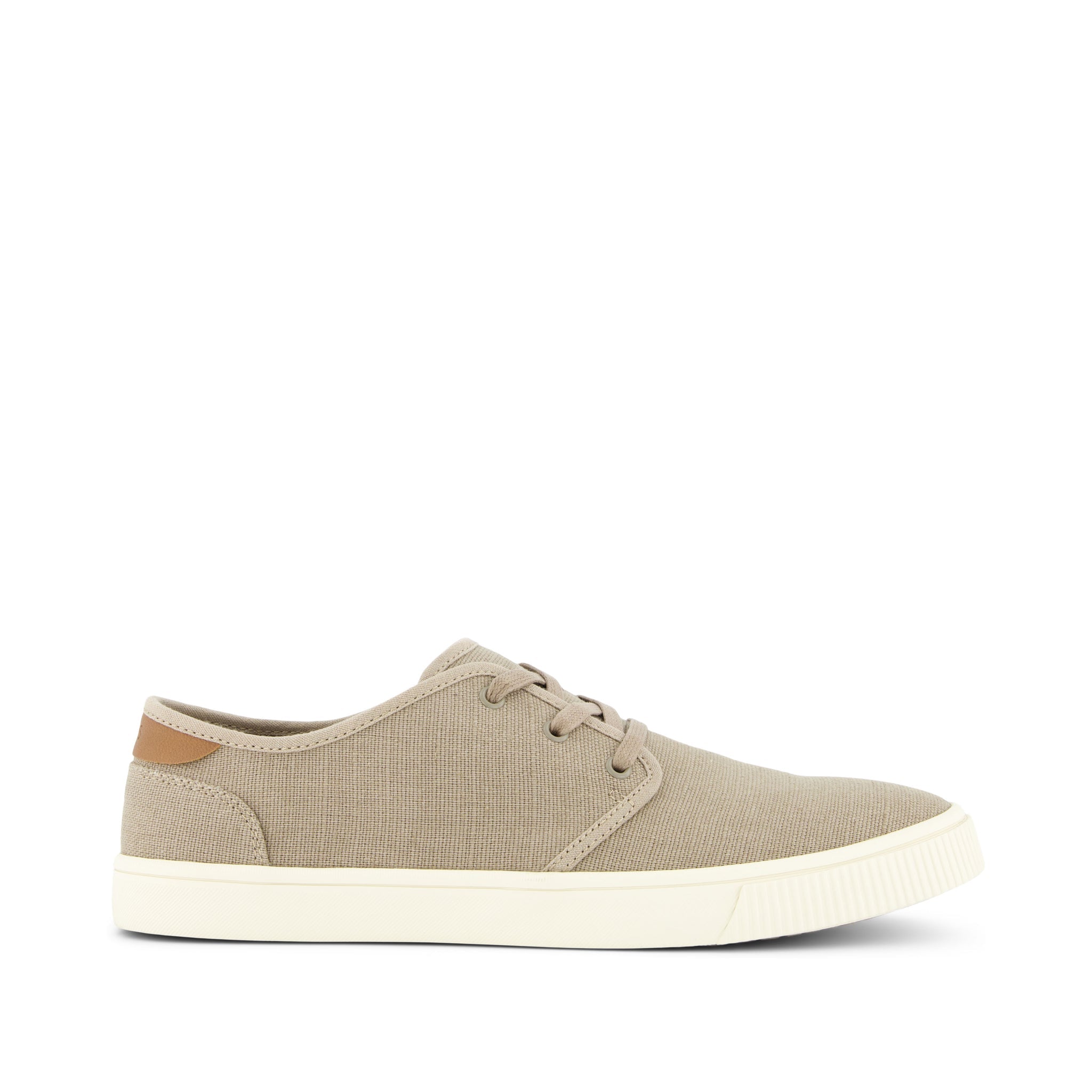 Carlo Taupe Heritage Canvas Lace-Up Sneaker Side View