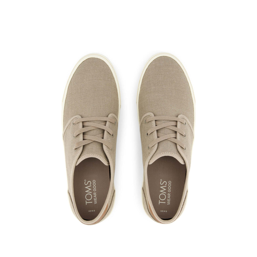 Carlo Taupe Heritage Canvas Lace-Up Sneaker Top View