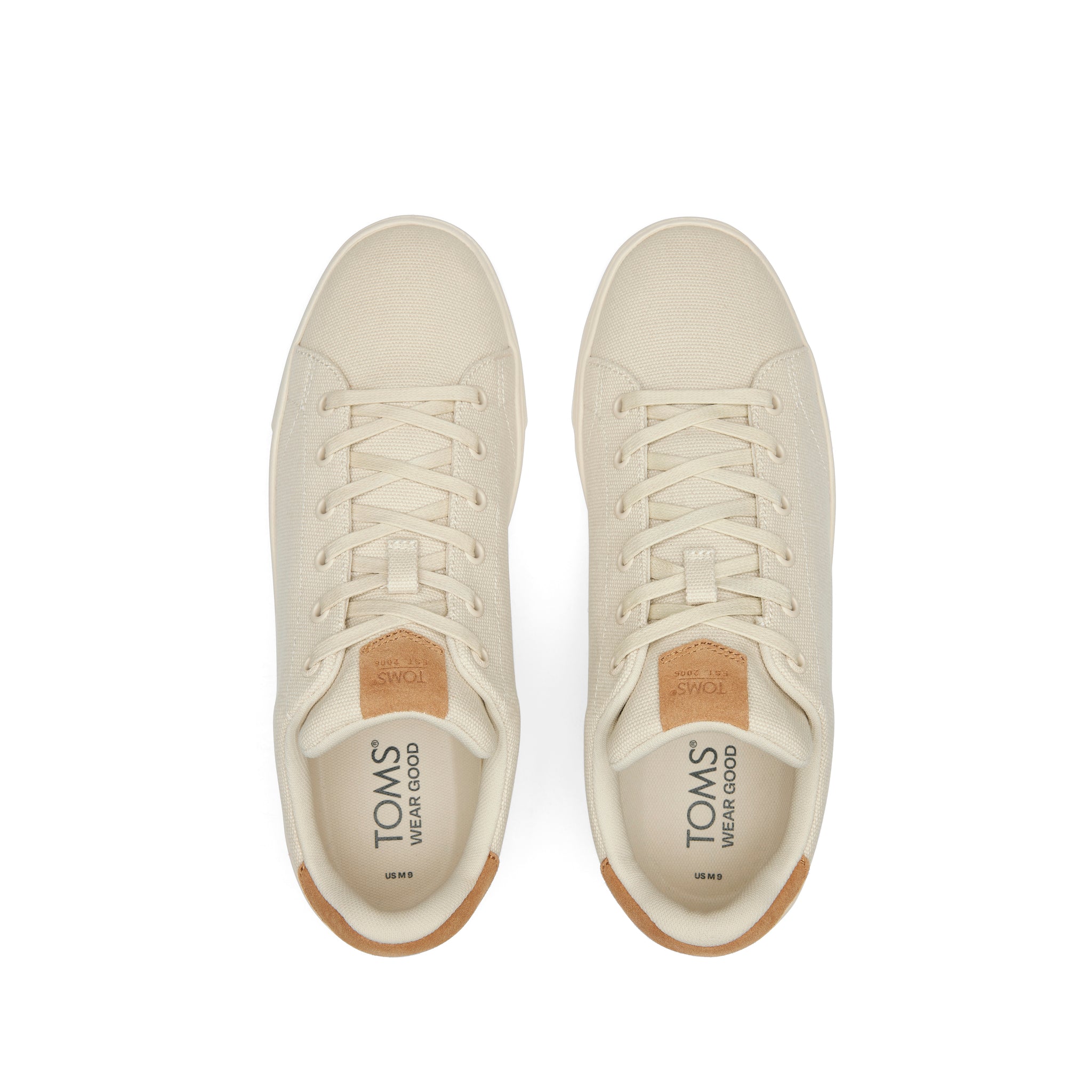 TRVL LITE Cream Suede Lace-Up Sneaker Top View