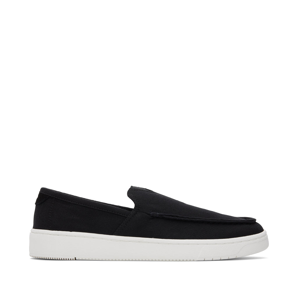TRVL LITE Black Recycled Cotton Loafer Side View