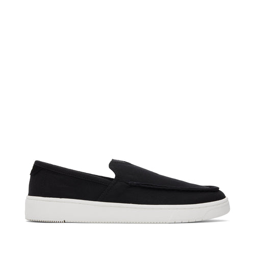 TRVL LITE Black Recycled Cotton Loafer Side View