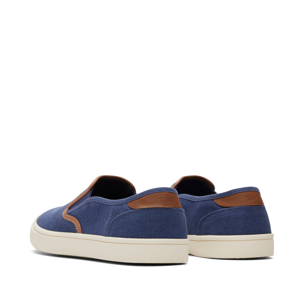 Baja Blue Synthetic Trim Slip On Sneaker Back View