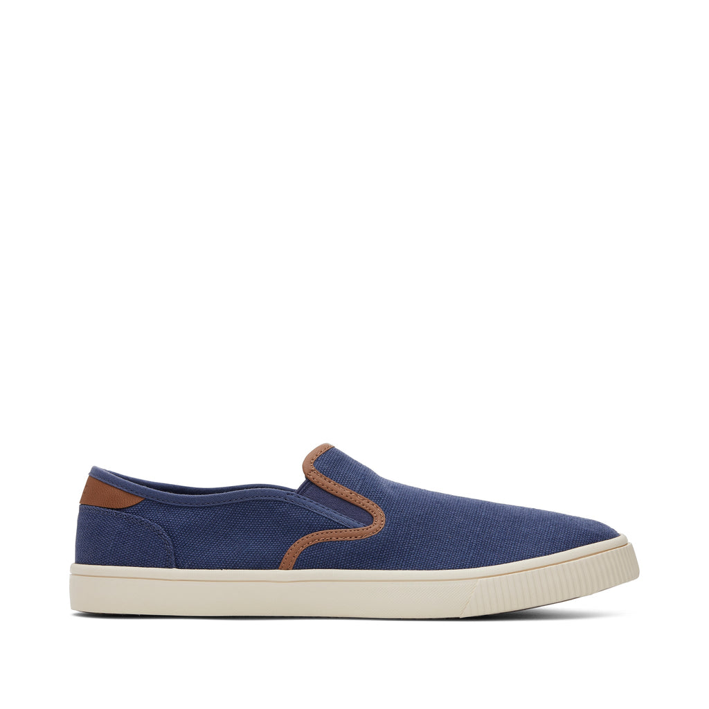 Baja Blue Synthetic Trim Slip On Sneaker Side View