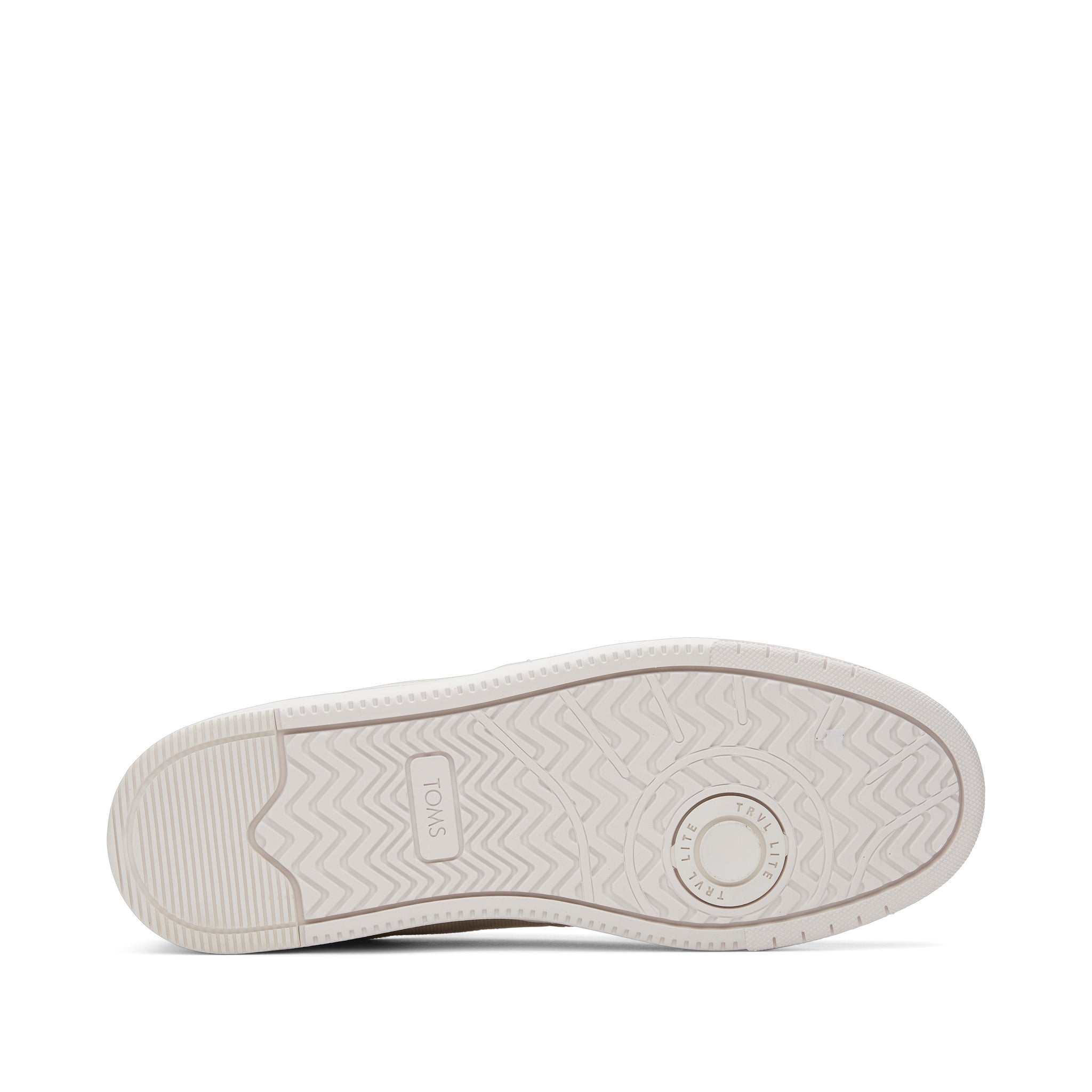TRVL LITE Court Cream Canvas Sneaker Bottom Sole View