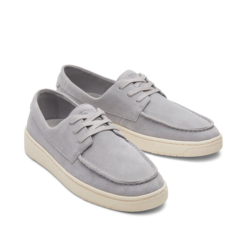 TRVL LITE London Grey Suede Loafer Front View