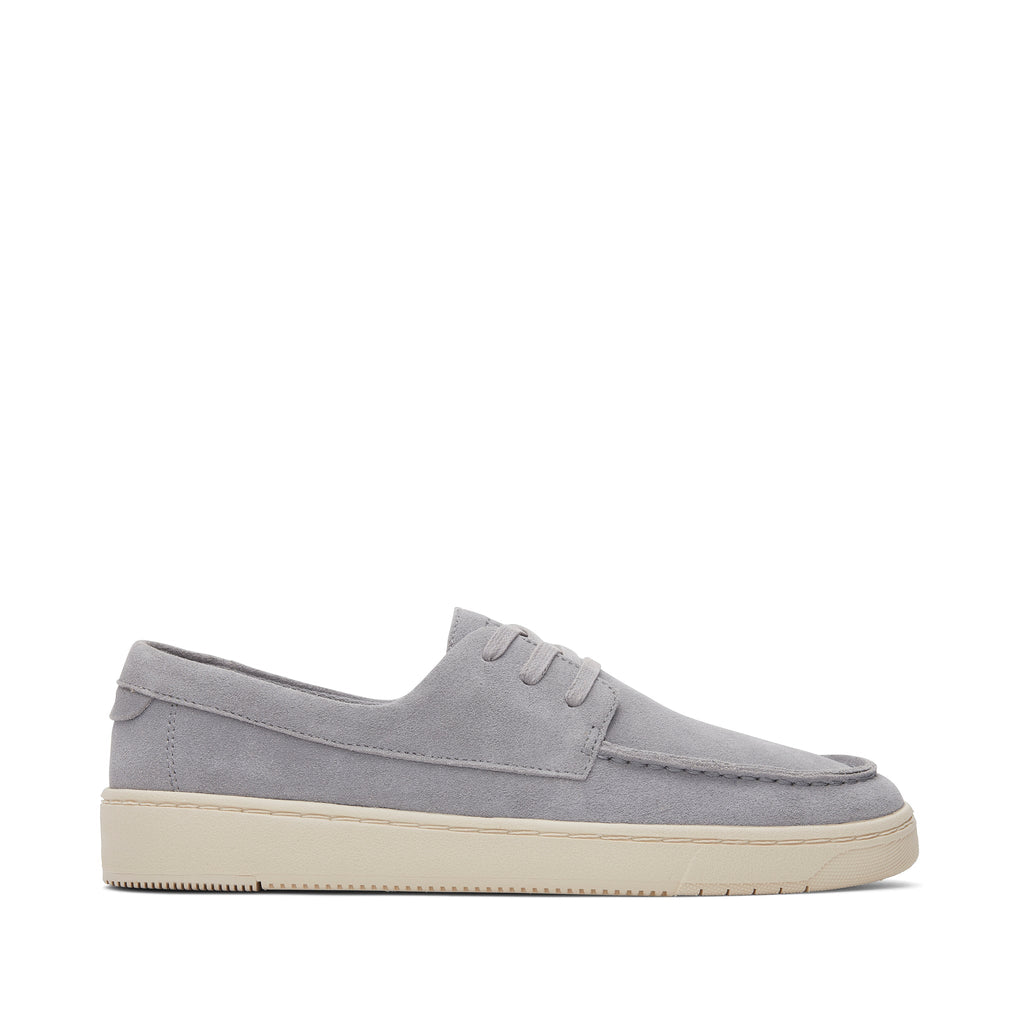TRVL LITE London Grey Suede Loafer Side View