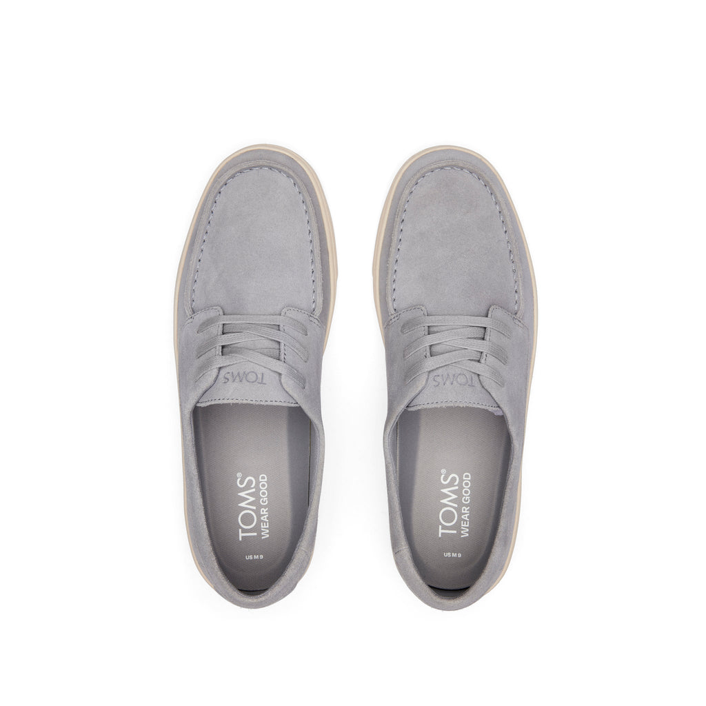 TRVL LITE London Grey Suede Loafer Top View