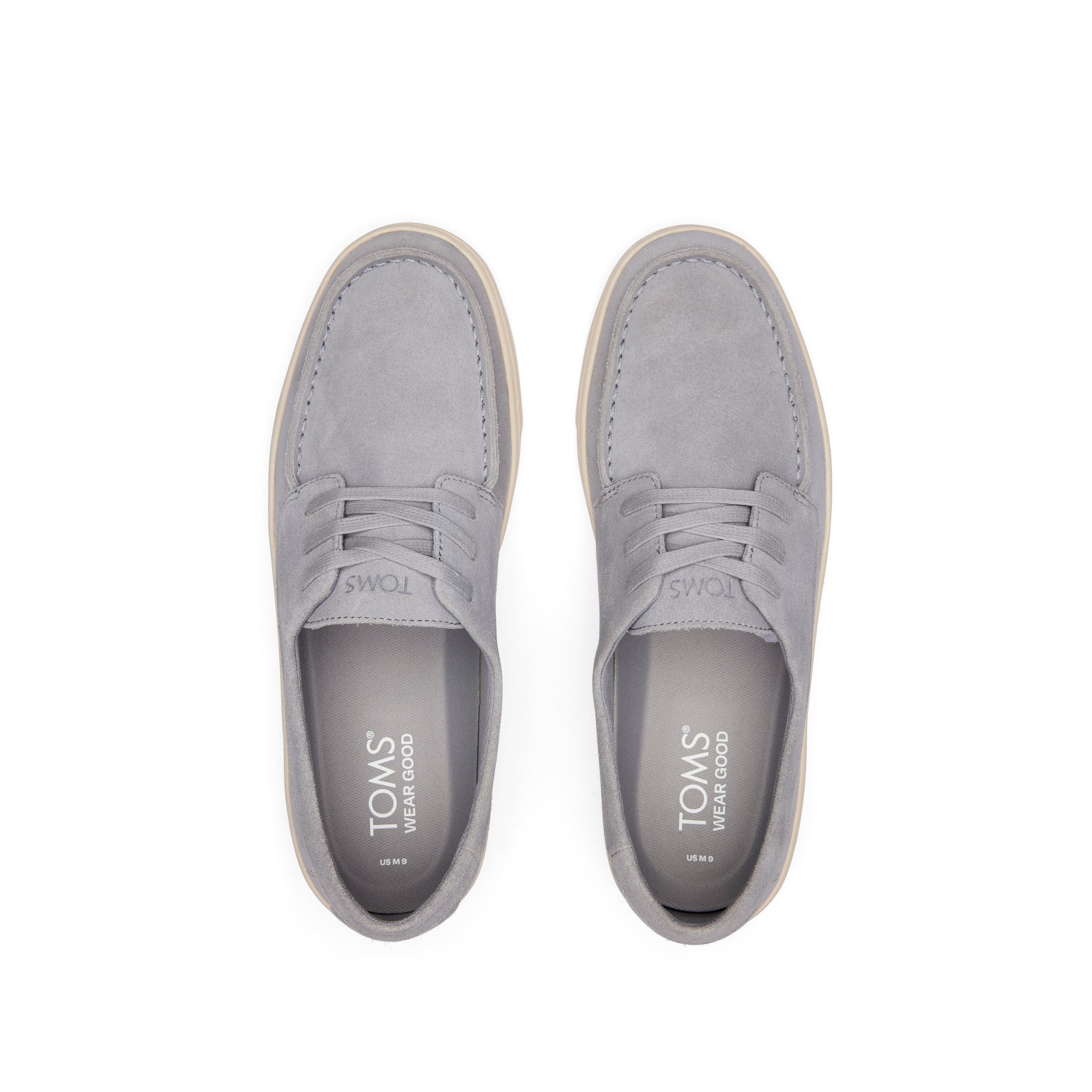 TRVL LITE London Grey Suede Loafer Top View