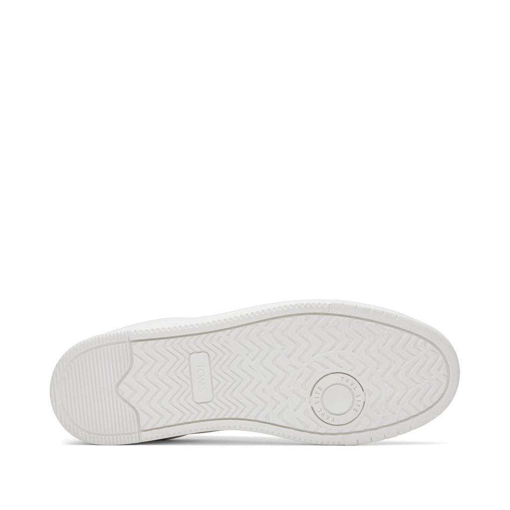 TRVL LITE White Leather Lace-Up Sneaker Bottom Sole View