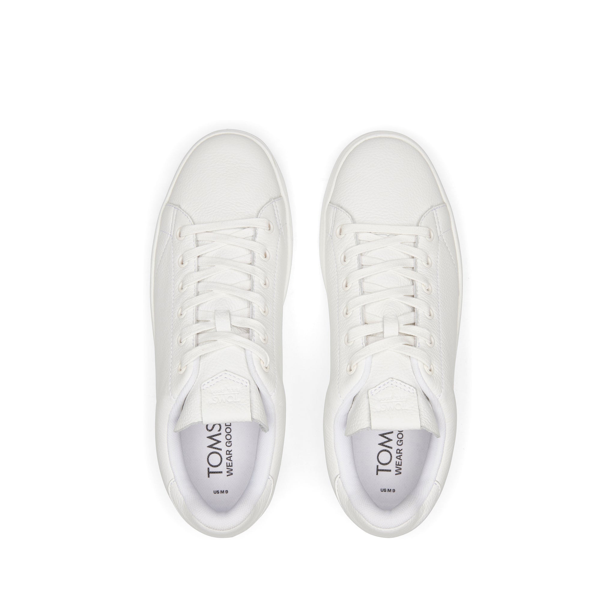 TRVL LITE White Leather Lace-Up Sneaker Top View