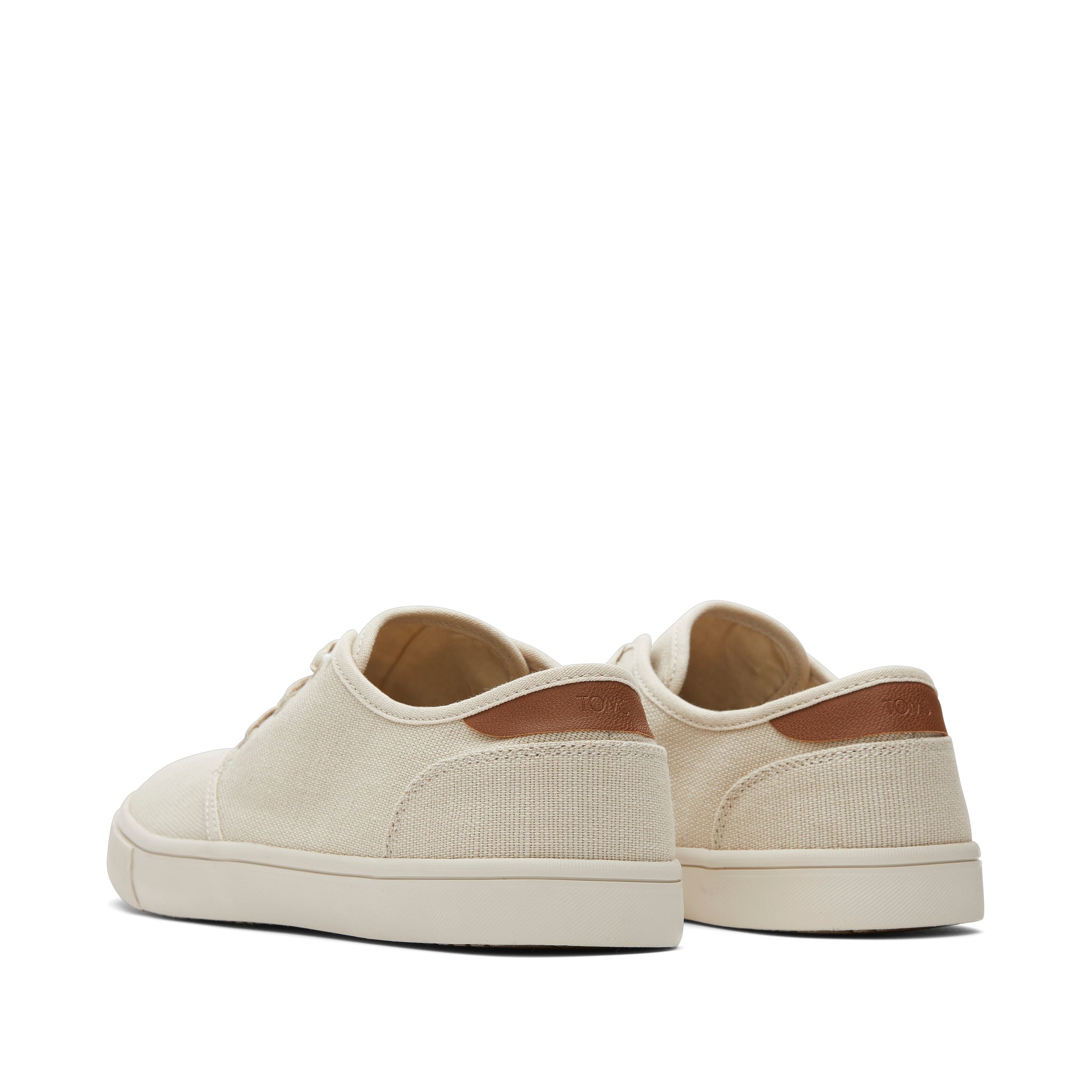 Carlo Cream Heritage Canvas Lace-Up Sneaker Back View