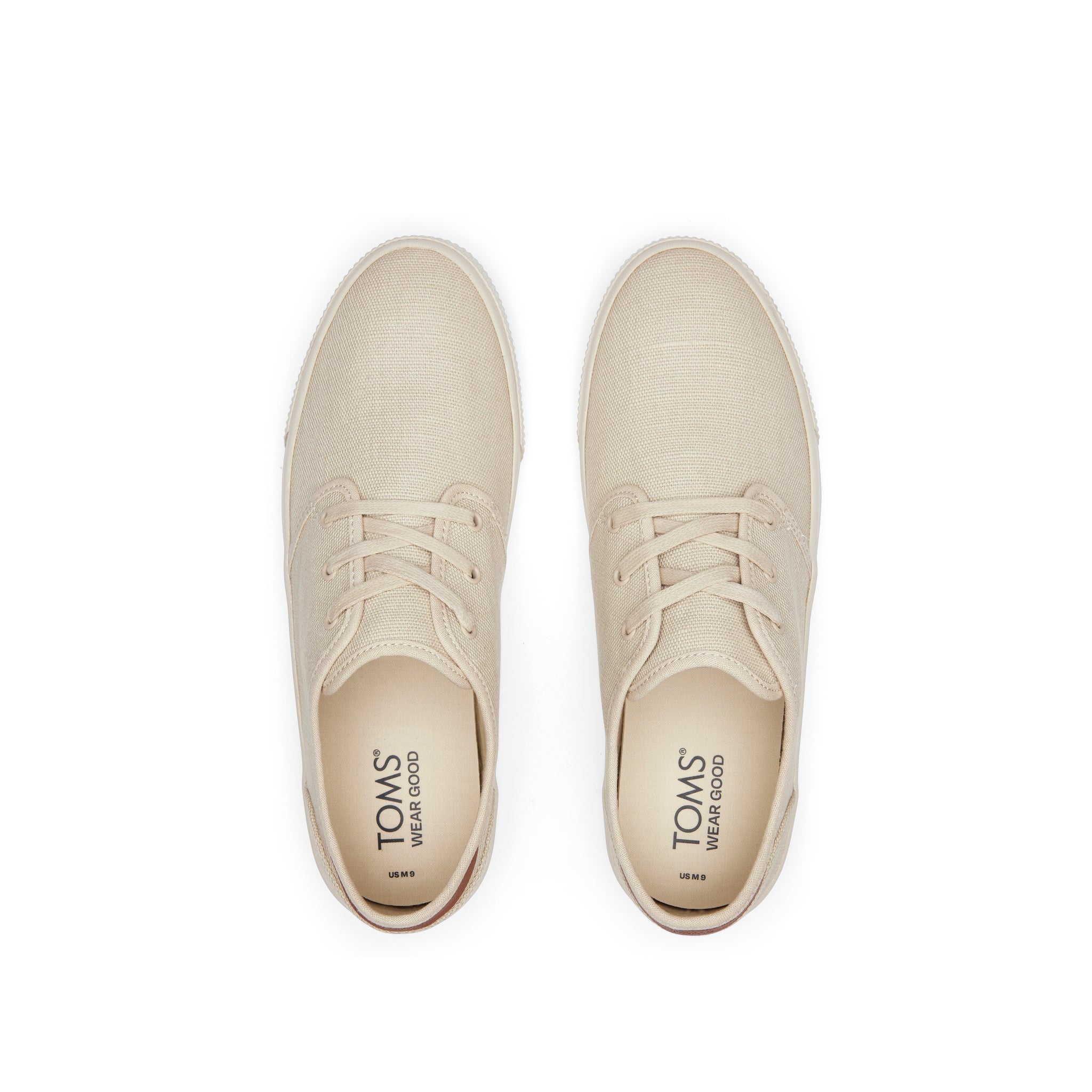 Carlo Cream Heritage Canvas Lace-Up Sneaker Top View