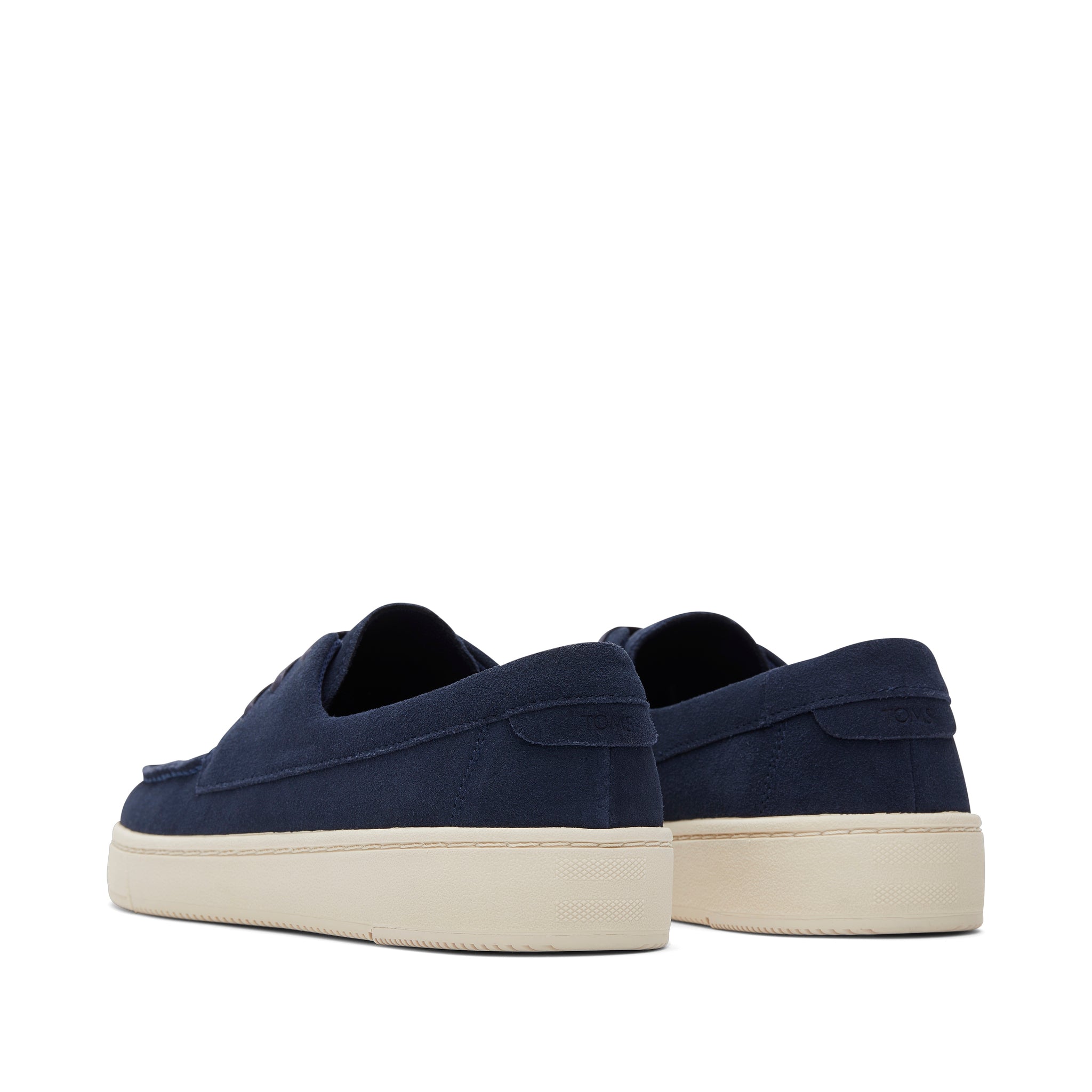 TRVL LITE London Navy Suede Loafer Back View