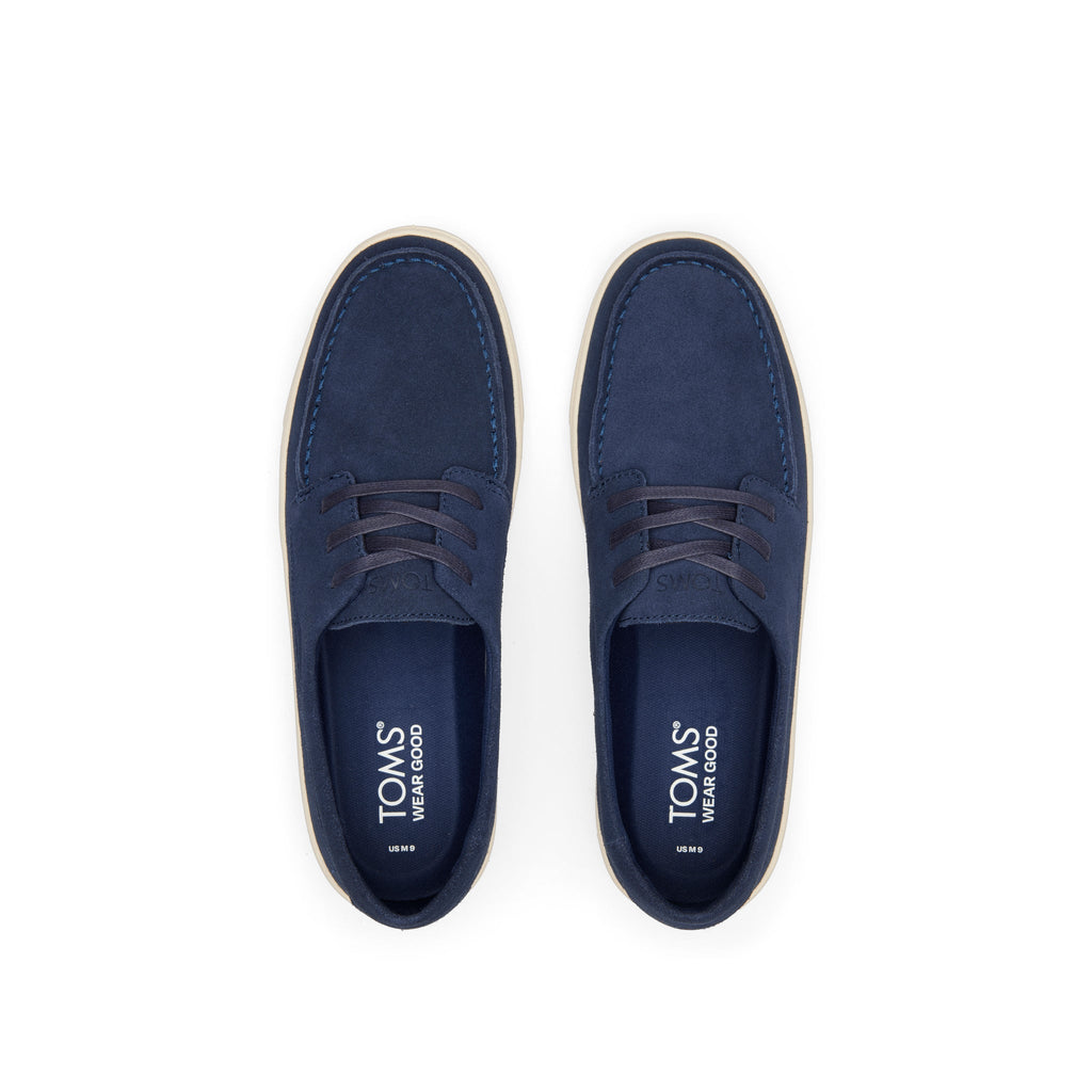 TRVL LITE London Navy Suede Loafer Top View