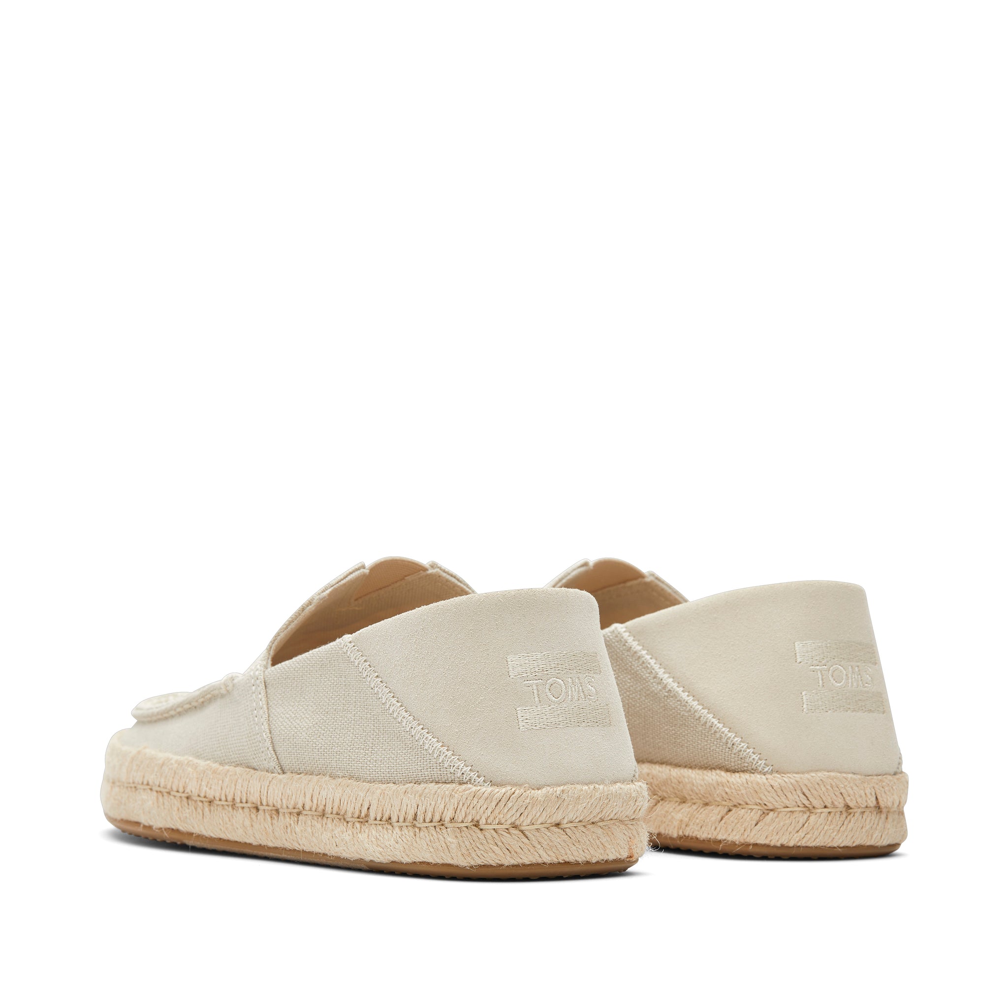 Alonso Cream Heritage Canvas Rope Loafer Back View
