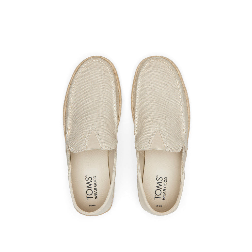 Alonso Cream Heritage Canvas Rope Loafer Top View