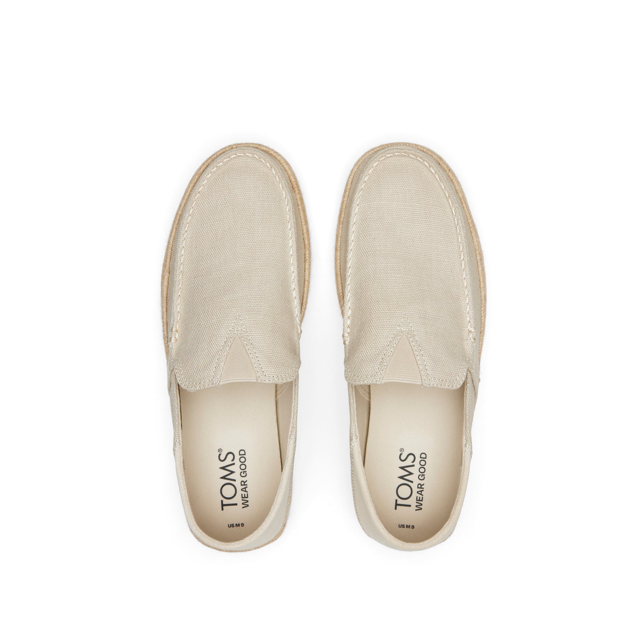 Alonso Cream Heritage Canvas Rope Loafer Top View