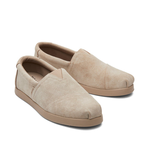 Alp Fwd Taupe Distressed Suede Front View