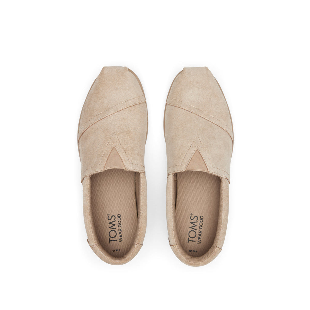 Alp Fwd Taupe Distressed Suede Top View